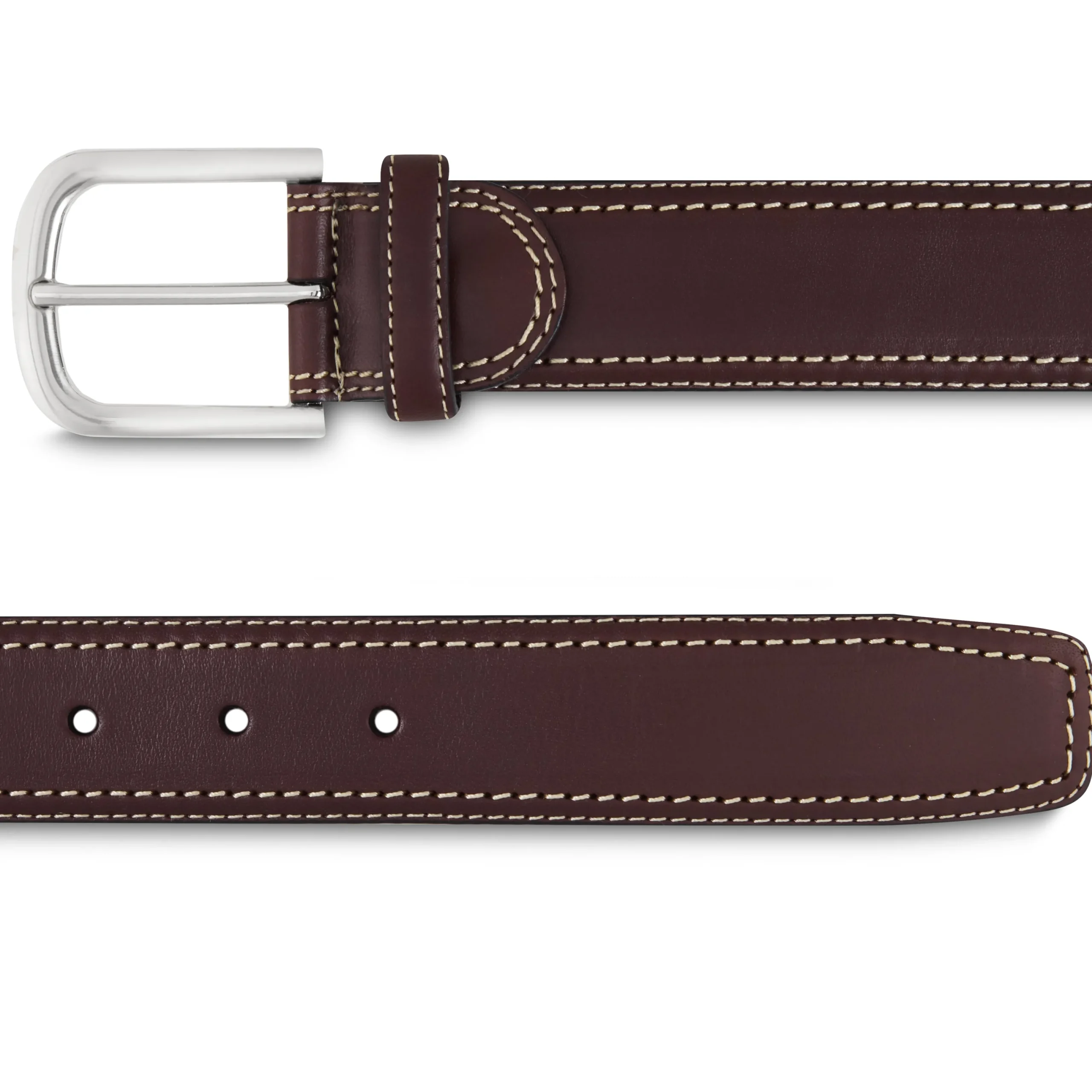 Ceinture cuir et surpiqûre contrastée*LodinG Discount