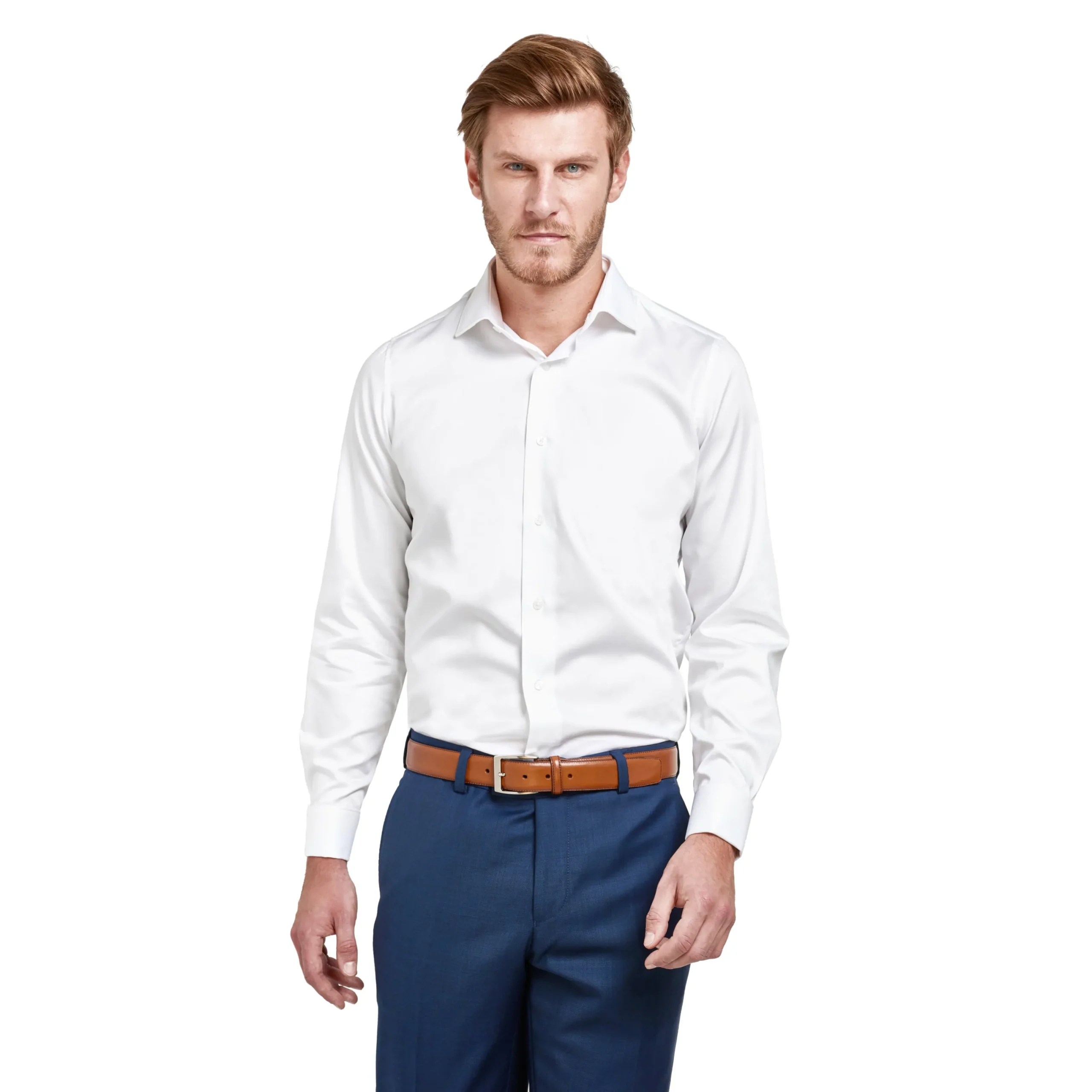 Chemise droite he sans repassage 100% coton poignet mousquetaire*LodinG Store