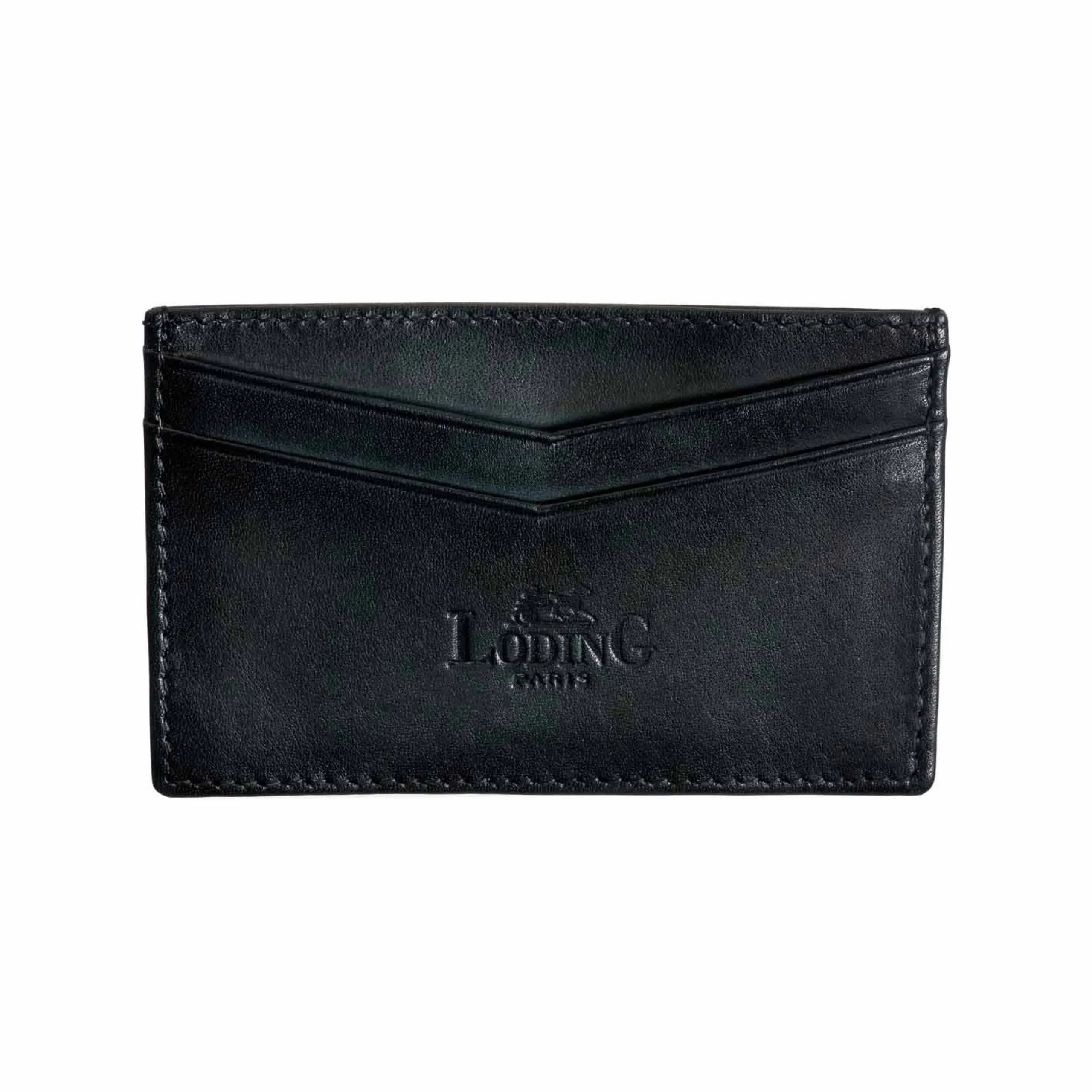 Porte-carte en cuir bleu*LodinG New