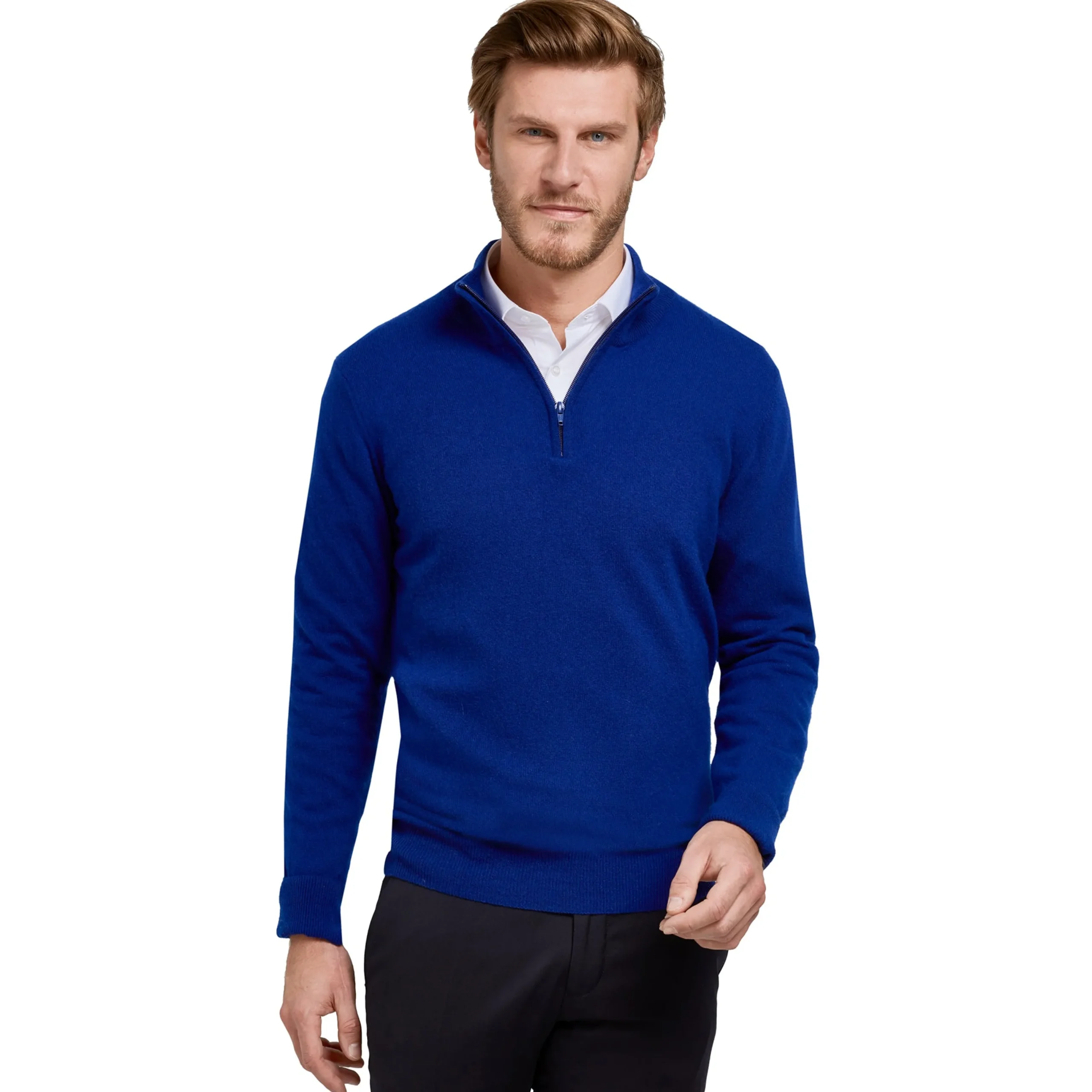 Pull col zip laine Mérinos et cachemire*LodinG Store